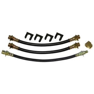 Rubber Brake Hose Kit Front Disc 4 Piston Factory 1967 Chevrolet Chevy II 3pc - Picture 1 of 9