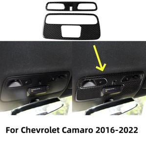 Carbon Fiber Front Reading Light Lamp Panel Cover For Chevrolet Camaro 2016-2022 - Picture 1 of 10