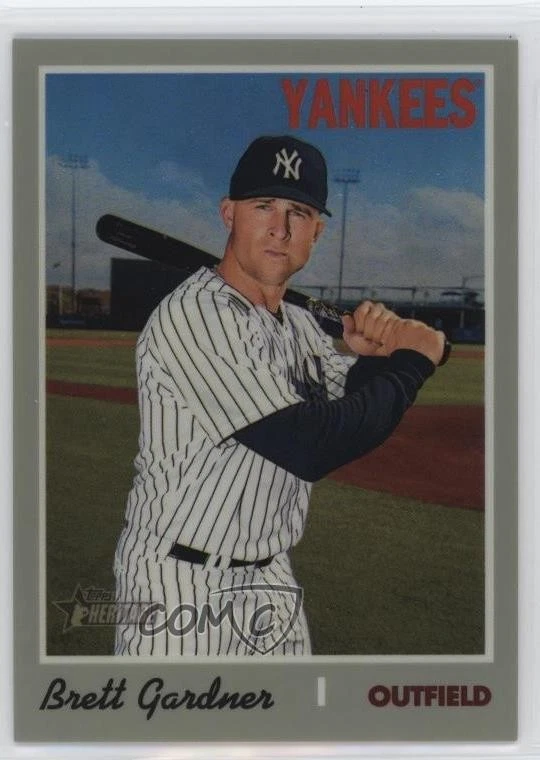 2019 Heritage High Number Mega Pack Exclusives Chrome Refractor Brett Gardner - Image 1 of 2
