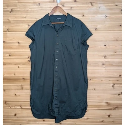 Universal Standard Dress Womens 18-20 Green Collared Short Sleeve Knee Length  - Image 1 of 4