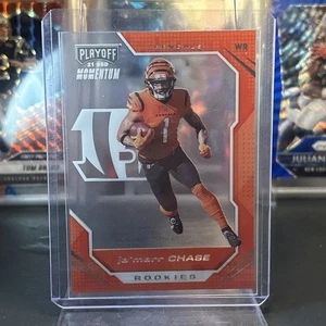 2021 Panini Chronicles - Playoff Momentum Rookies Ja'Marr Chase #PMR-5 (RC) - Picture 1 of 2