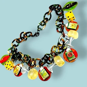 Vintage Schraubstöcke Anhänger Halskette: Rauchen, Trinken & Glücksspiel, Kunststoff & Bakelit - Bild 1 von 11