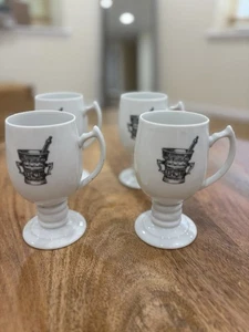 Seis (6) tazas de pedestal vintage boticario RX Halloween gótico - Imagen 1 de 4