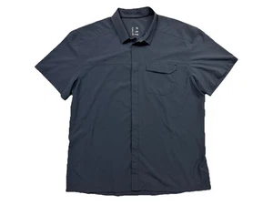 ARC'TERYX Skyline Camicia Uomo 2XL Blu Ardesia Snap Elasticizzata Escursionismo Manica Corta - Foto 1 di 8