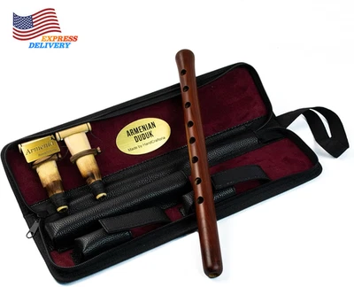 Instrumento duduk armenio de madera de albaricoque con estuche de cuero ecológico Foto 1 de 4
