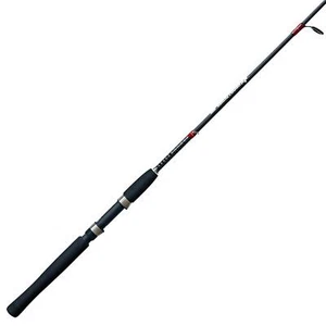 Zebco Rhino Tough Spinning Fishing Rod Pole 7' 2pc Heavy-Duty Medium Power Black - Picture 1 of 7