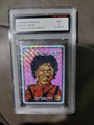 迈克尔·乔丹/迈克尔·杰克逊 惊悚珠宝 Prizm 贴纸 1997 — 第 1/2 张图片
