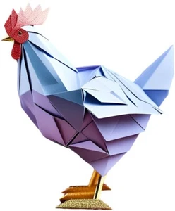Origami Ostern Huhn Wandkunst - Bild 1 von 1