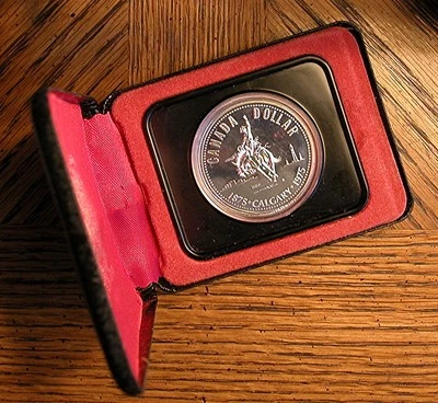 1975 Canadian Silver Proof Specimen One Dollar - Calgary Anniversary 1875-1975 - Image 1 of 3