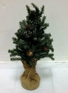 Künstliche Weihnachten Urlaub Tischplatte Schlafsaal Baum Schneeflocke Sackleinen Basis Dekor 18" - Bild 1 von 1