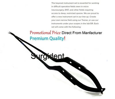 Kamiyama Micro Tijeras Neurocirugía 18cm, Mango Bayoneta Negro Foto 1 de 3