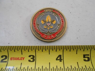RARE BOY SCOUTS AMERICA FAR EAST COUNCIL KOREA DISCT BSA MILITARY CHALLENGE COIN - Image 1 of 3