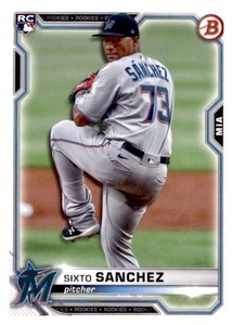 2021 Bowman #13 Sixto Sanchez RC Rookie  Miami Marlins Baseball Card