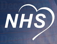 Car Sticker HEART NHS Novelty Van Truck Window Bumper Boot Door House Home Decal