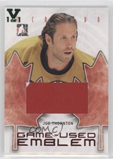 2007-08 ITG O Canada Game-Used Jersey Emblem Vault Emerald 1/1 Joe Thornton d2m