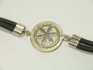 Armband Mit Il Sonne Der Alpen aus Silber 925 Und Gummi - Bracelet - Picture 1 of 4