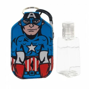 Captain America Keychain with Hand Sani Bottle Holder - Picture 1 of 5