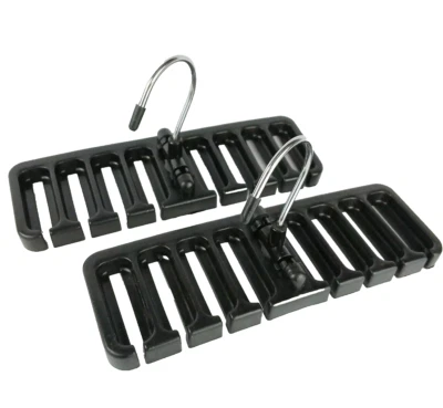 2 Pack Neck Tie Racks 360° Adjustable Hanger Organizer Scarf Belt Storage Holder - Image 1 of 3