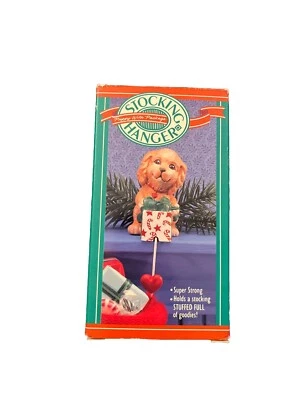 Colgador de medias vintage Hallmark Puppy Golden Retriever o Cocker Spaniel Foto 1 de 3