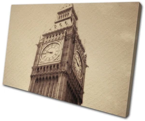 Big Ben London City Landmark Architecture SINGLE CANVAS WALL ART Picture Print - Picture 1 of 1