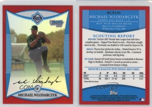 2008 Bowman Chrome Prospects Red Refractor /5 Michael Wlodarczyk #BCP105
