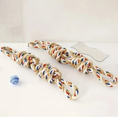 40cm Braided Rope Dog Pull Tug Toy ~ Heavy Duty ~ Puppy Play ~ Teething Toy - Image 1 of 4
