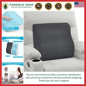 Support Lumbar Pillow Memory Foam Gel Cushion Ergonomic for Back Pain Relief - Picture 1 of 9
