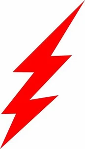 Lightning Bolt Red Decal 4x4 Racing Truck Window Red Sticker - Picture 1 of 1