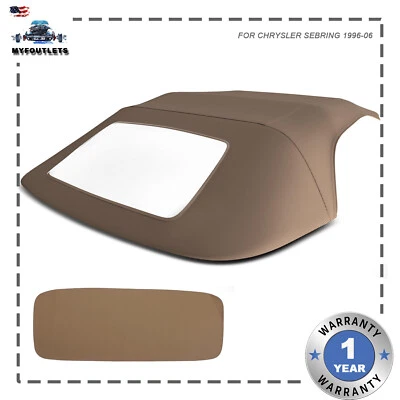 New Sandalwood Convertible Soft Top for Chrysler Sebring 1996-2006 Convertible - Imagem 1 de 4