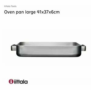 Iittala Strumenti Forno Pentola Forno Casseruola Sartenna 41x37x6 cm Acciaio Inox NUOVO - Foto 1 di 10