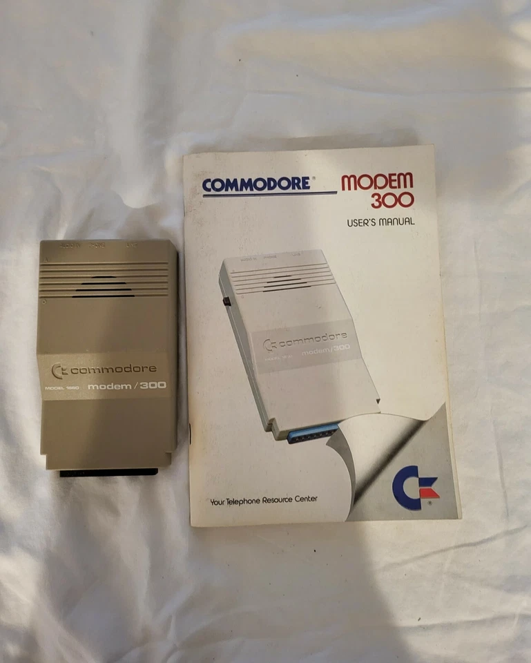 Vintage Commodore Model 1660 Modem / 300  With Manual C64 128 and VIC20 - Image 1 of 1
