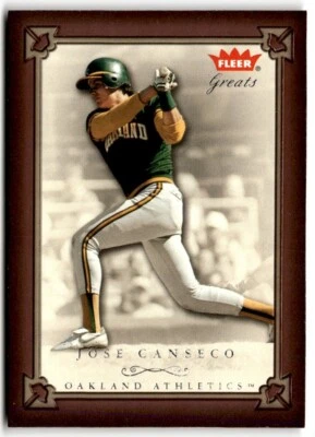 2004 Fleer Greats of the Game Jose Canseco #33 Oakland Athletics - Image 1 of 2