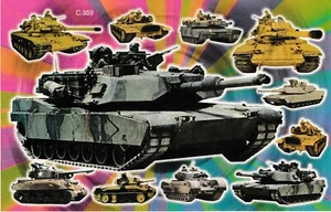 Brett Konvolut Aufkleber Sticker Panzer Sturm Panzer Tank Tanks Möbel Laptop - Bild 1 von 2