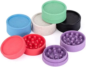 6 Pack 2.2" Plastic Herb Grinders – Portable, Durable, Assorted Colors - Picture 1 of 11