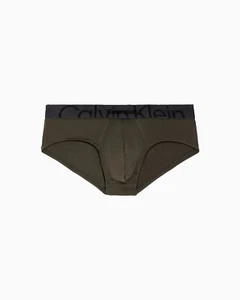 Calvin Klein Men's Embossed Icon Microfiber Hip Brief Grey Sky Lg - Picture 1 of 4