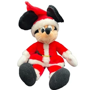Vintage Christmas Santa Mickey Mouse Plush 16" Applause Walt Disney World 1986 - Picture 1 of 6