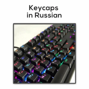 104 Key Korean 106 Key Russian Backlit Keycaps for Keyboard - Picture 1 of 13