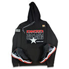 Hoodie to Match Air Jordan Retro 11 Bred, Black, Chenille USA Paper Chasers