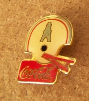 Houston Oilers football helmet Coca Cola brooch pin coke coca-cola - Image 1 of 4