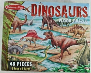 Dinosaurs 48 Piece Jigsaw Floor Puzzle 2 x 3 Ft Melissa & Doug - Picture 1 of 3