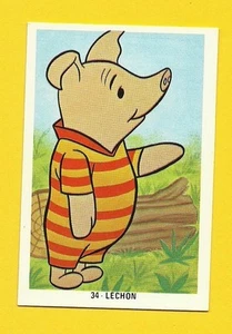 Winnie The Pooh Piglet Scarce Walt Disney Cartoon Spanish Card - Picture 1 of 1