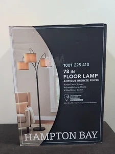 Hampton Bay 80 in. Antique Bronze 3 Arc Floor Lamp - Picture 1 of 1