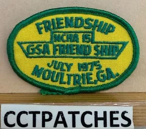 MOULTRIE,GEORGIA 1975 NATIONAL CUTTING HORSE ASSOCIATION FRIENDSHIP PATCH - Picture 1 of 2