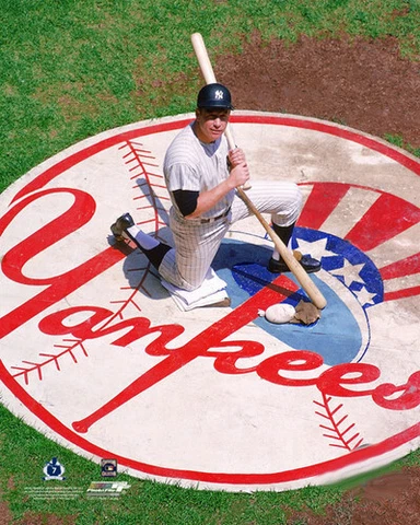 Mickey Mantle ON DECK YANKEE STADIUM New York Yankees Premium 20x24 POSTER Print Cover