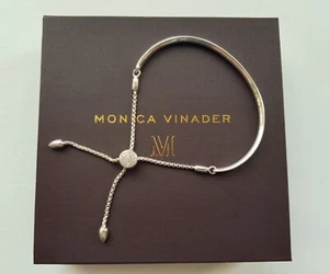 New Monica Vinader Bracelet Fiji Diamond Toggle Bracelet Petite Size - Picture 1 of 7