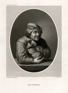 Der Geizige. Originaler Stahlstich; von French um 1850 - Picture 1 of 1
