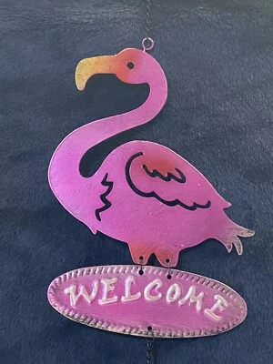 W-DIAN - Metal  Pink Flamingo Wind Chime Garden Decoration - Image 1 of 4