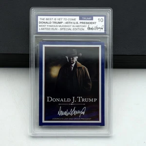 US President Donald Trump Trading Card in Plastic Case America's Law and Order - Picture 1 of 8