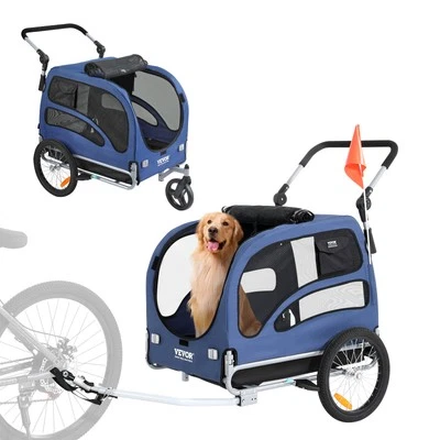VEVOR Pet Bicycle Trailer & Stroller Dog Cat Bike Carrier 100 lb Water Resistant - Image 1 of 4