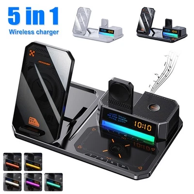 5 in 1 Wireless Charging Station for Apple, Mag-Safe Charger with Night Light - Image 1 of 4